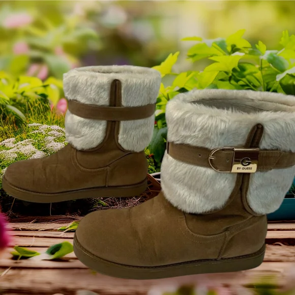 G by Guess Brown Boots with Faux Fur - Picture 2 of 4
